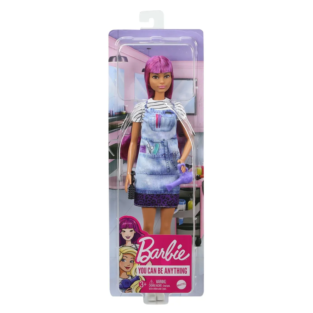 Papusa Barbie Coafeza, 2 accesorii, Multicolor