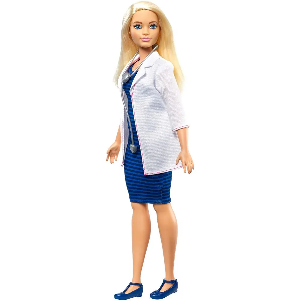 Papusa Barbie Doctor cu stetoscop, Multicolor