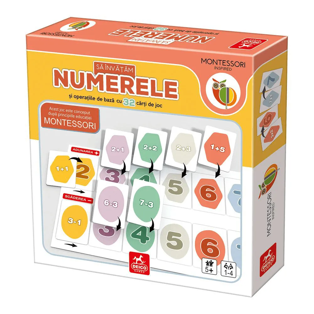 Joc educativ Montessori - Sa invatam numerele Deico Games