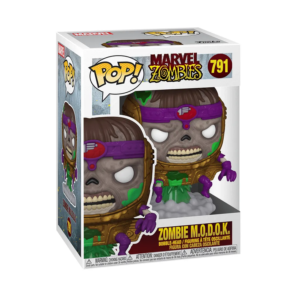 Figurina cu cap oscilant Funko Pop! Marvel Zombies Zombie Modok, Multicolor
