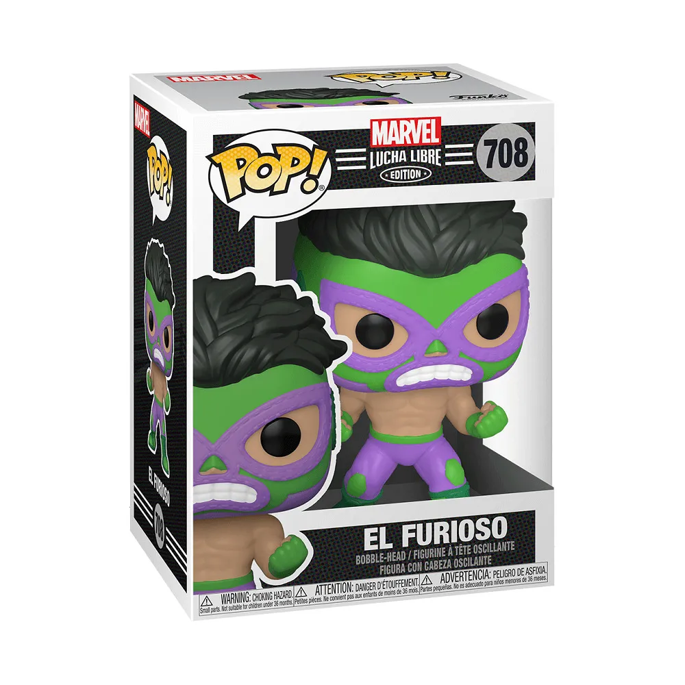 Figurina Funko Pop! Marvel Lucha Libre Edition El Furioso, vinil, Multicolor