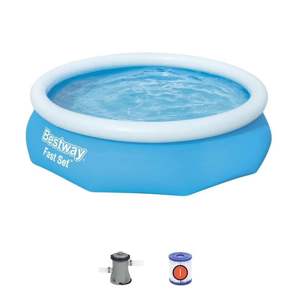 Set piscina cu filtru Bestway, 366x76 cm, 5377 L, Albastru