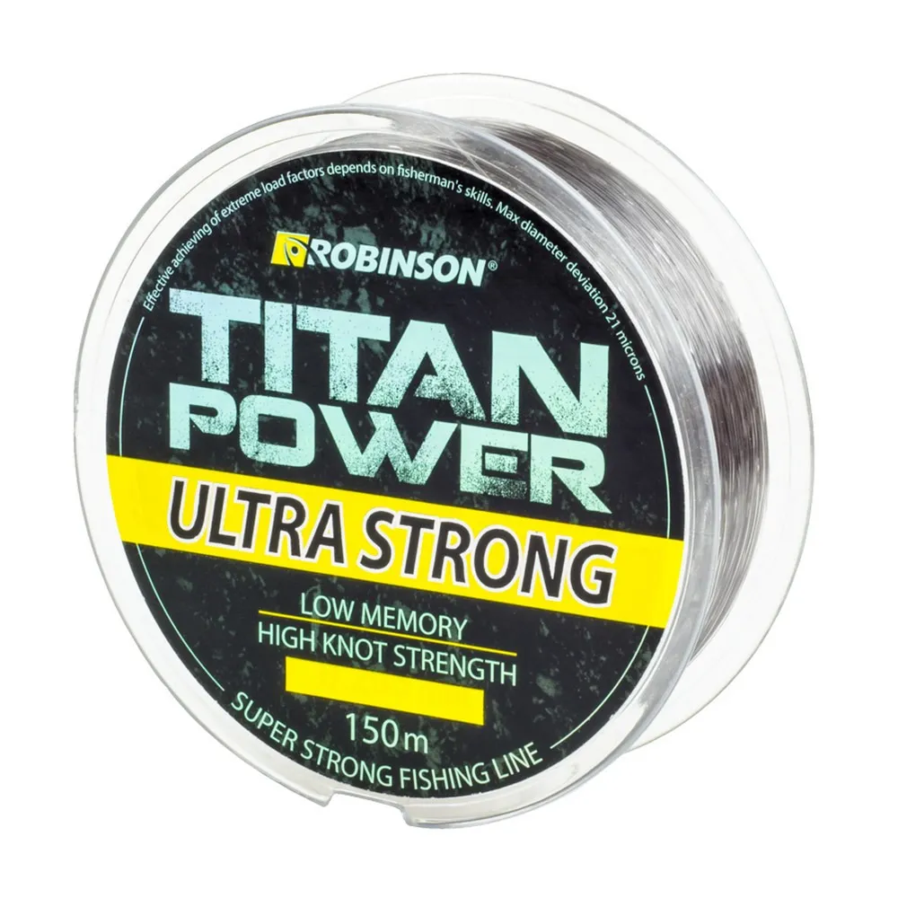 Fir de nylon Titan Power Ultra Stong Robinson, 150 m, 0.175 mm, Gri