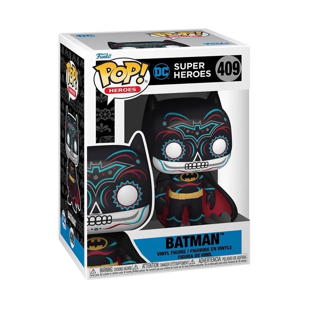 Figurina Funko Pop! DC Super Heroes Dia de los Muertos Batman, vinil, Multicolor