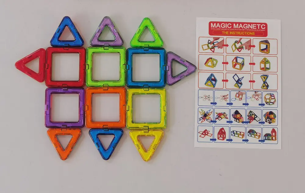 Set puzzle magnetic, 14 piese