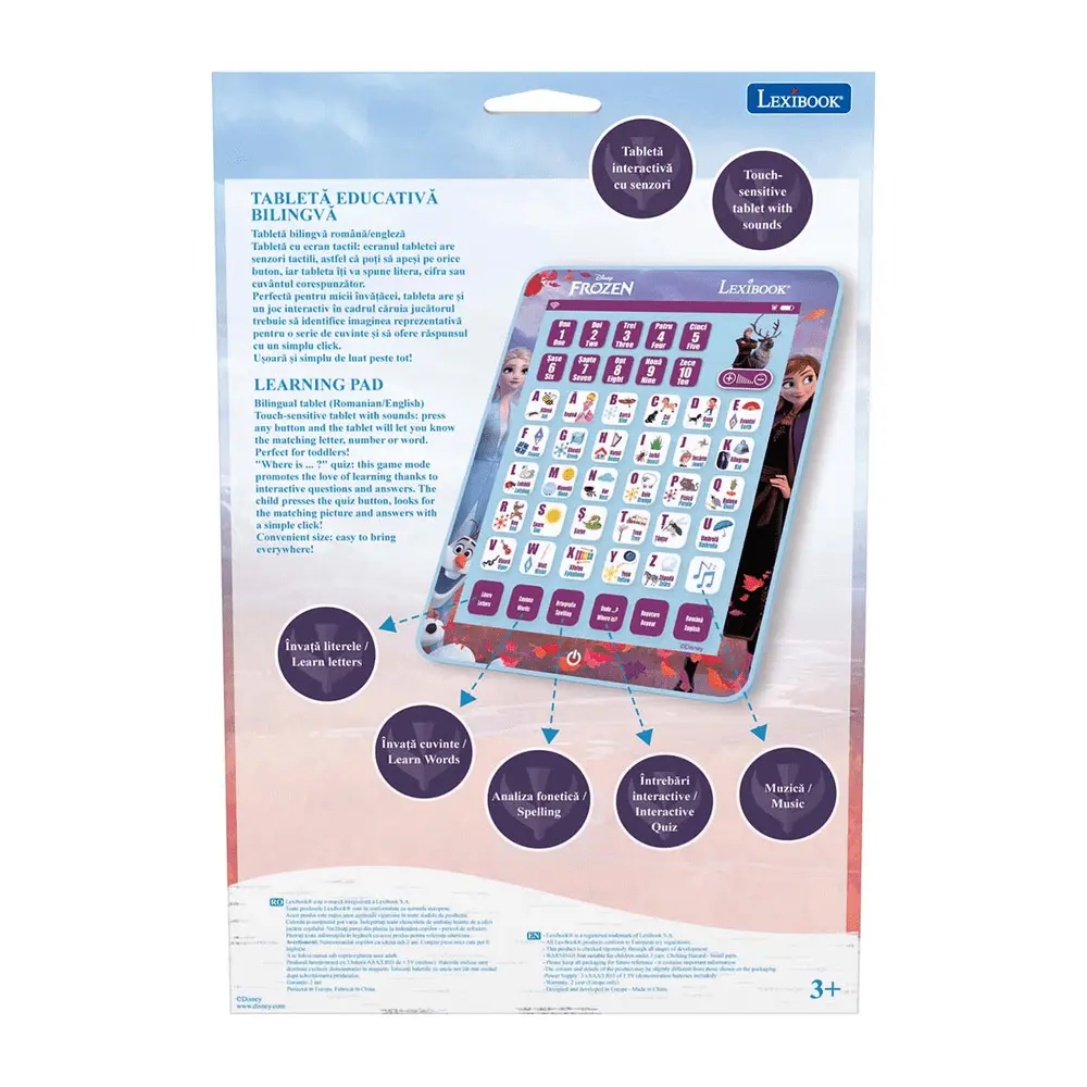 Tableta educativa bilingva Lexibook Frozen, Multicolor