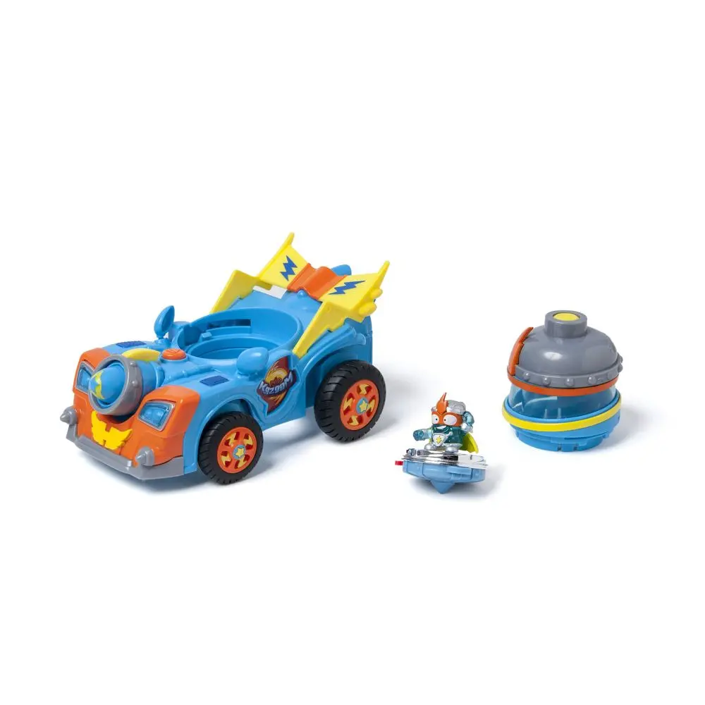 Vehicul cu figurina SuperThings Kazoom Racer, Multicolor