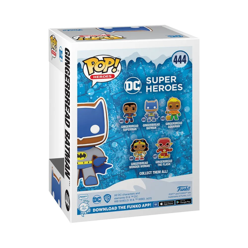 Figurina Funko Pop DC Super Heroes Gingerbread Batman 444, vinil, Multicolor