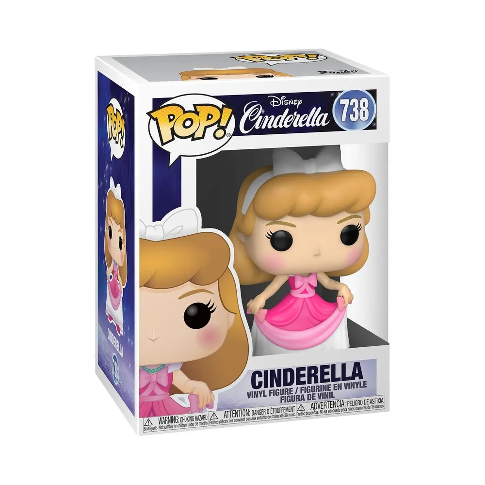 Figurina Funko Pop Disney Cinderella Pink Dress 738, vinil, Multicolor