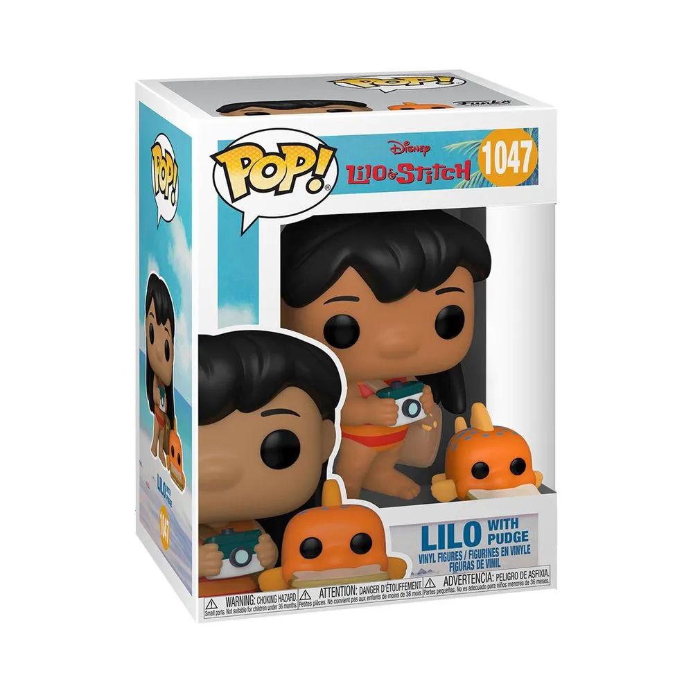 Figurina Funko Pop Disney Lilo and Stitch - Lilo with Pudge 1047, vinil, Multicolor
