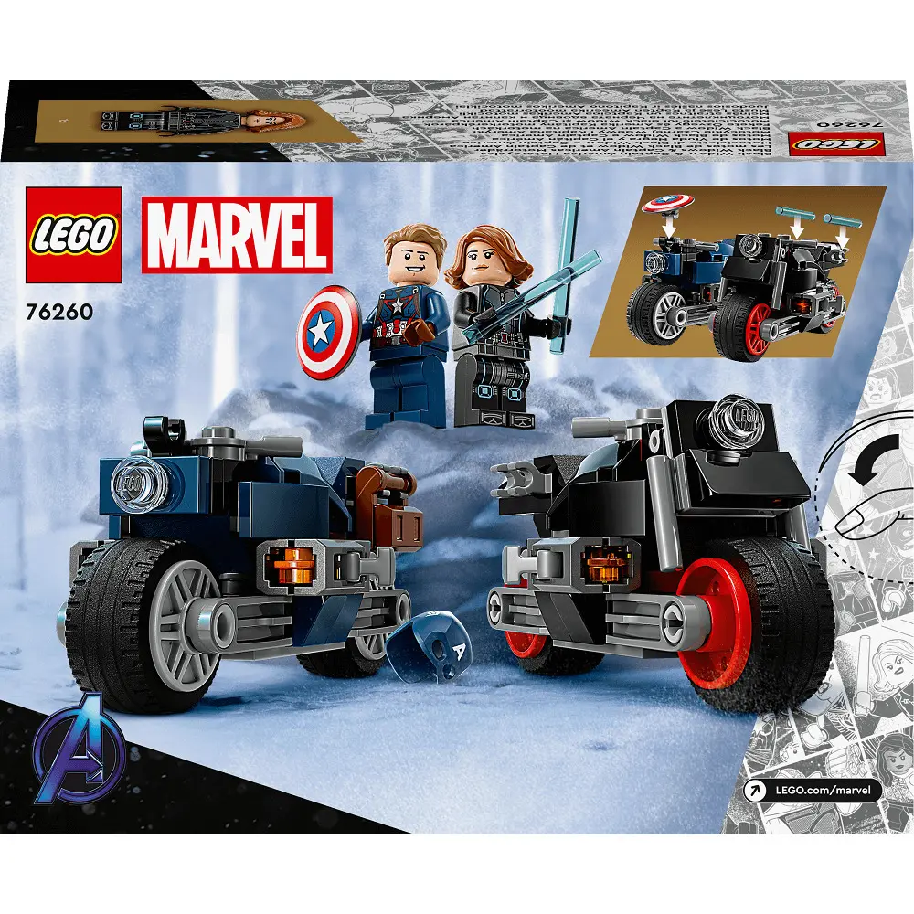 LEGO Super Heroes Motocicletele lui Black Widow si Captain America 76260