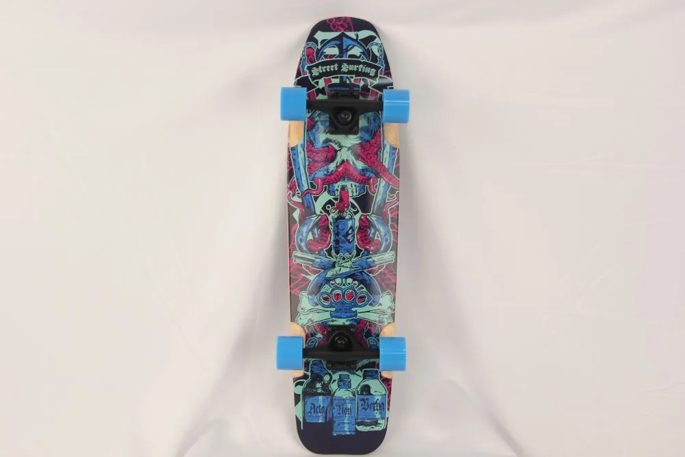 Skateboard Sporter ABEC9, 83.5 x 26 x 20 cm, roti PU, Multicolor
