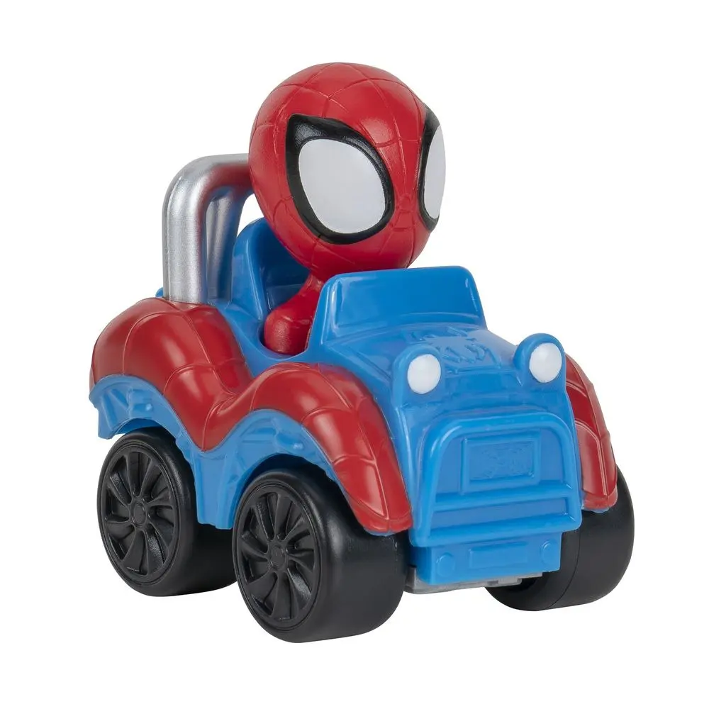 Vehicul cu figurina surpriza Marvel Spidey and his Amazing Friends, 5 modele, Multicolor