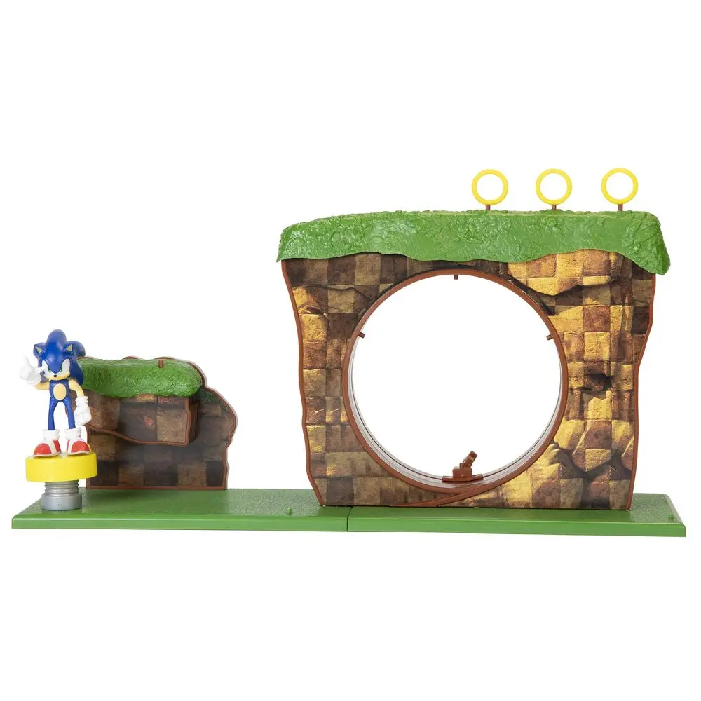 Set de joaca Sonic Green Hill Zone, figurina inclusa, Multicolor