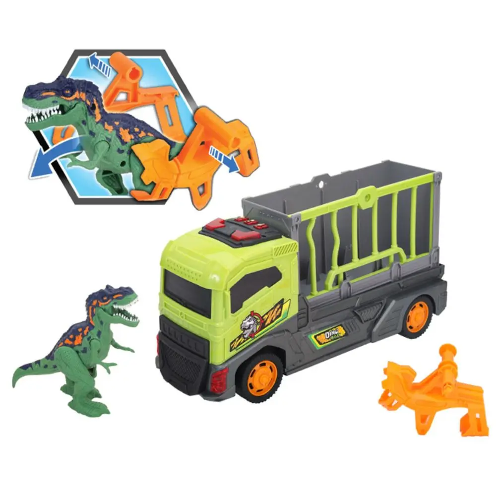 Set transportator cu dinozaur si accesoriu Dino Valley, Multicolor