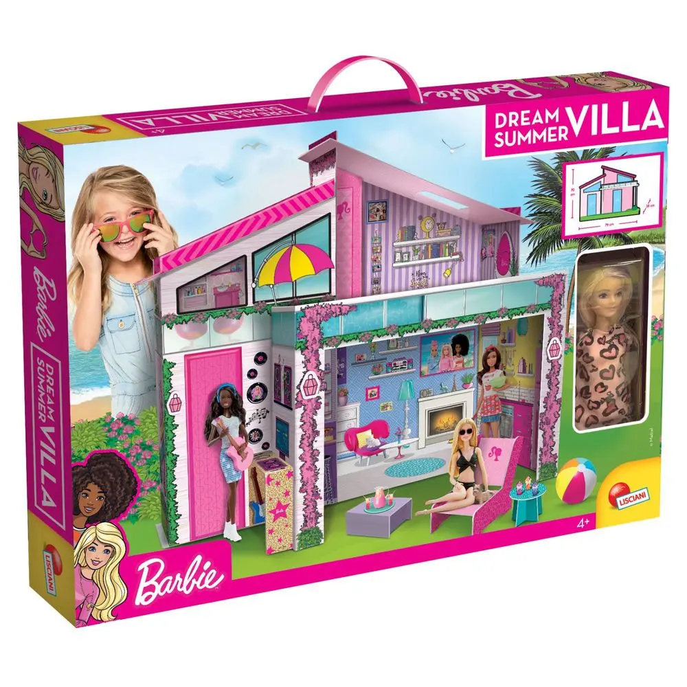 Set de joaca cu papusa Casa de Vara Barbie Lisciani, Multicolor