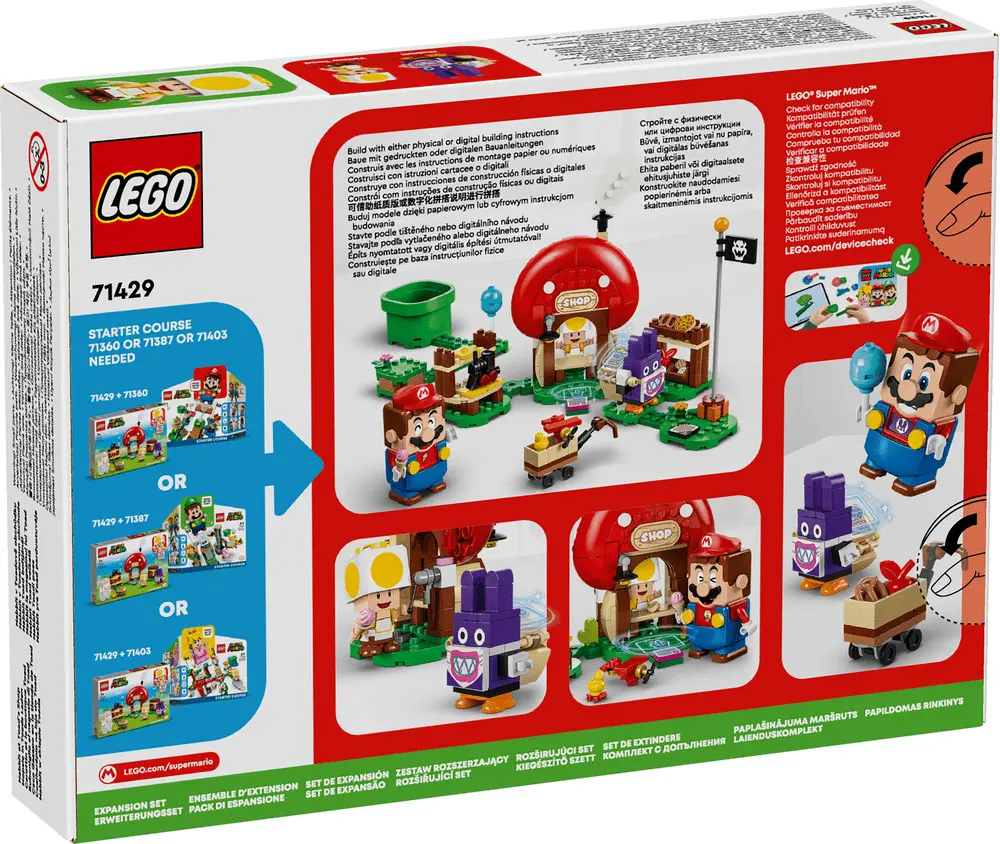 LEGO Super Mario Set de extindere Nabbit la magazinul lui Toad 71429