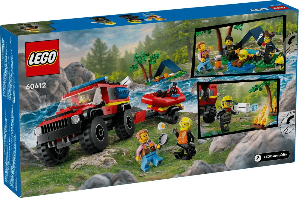 LEGO Camion 4x4 si barca de pompieri 60412