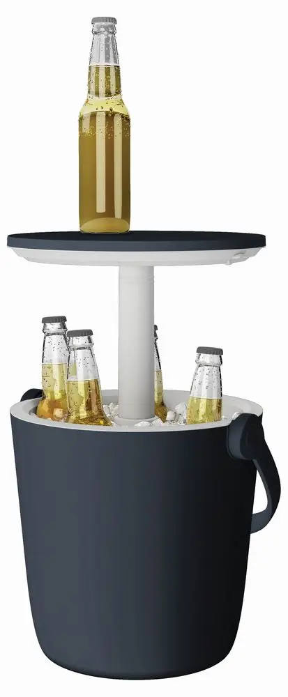 Lada frigorifica pentru bauturi Keter Go Bar, plastic, 38 x 38 x 37-60 cm, Gri/Alb