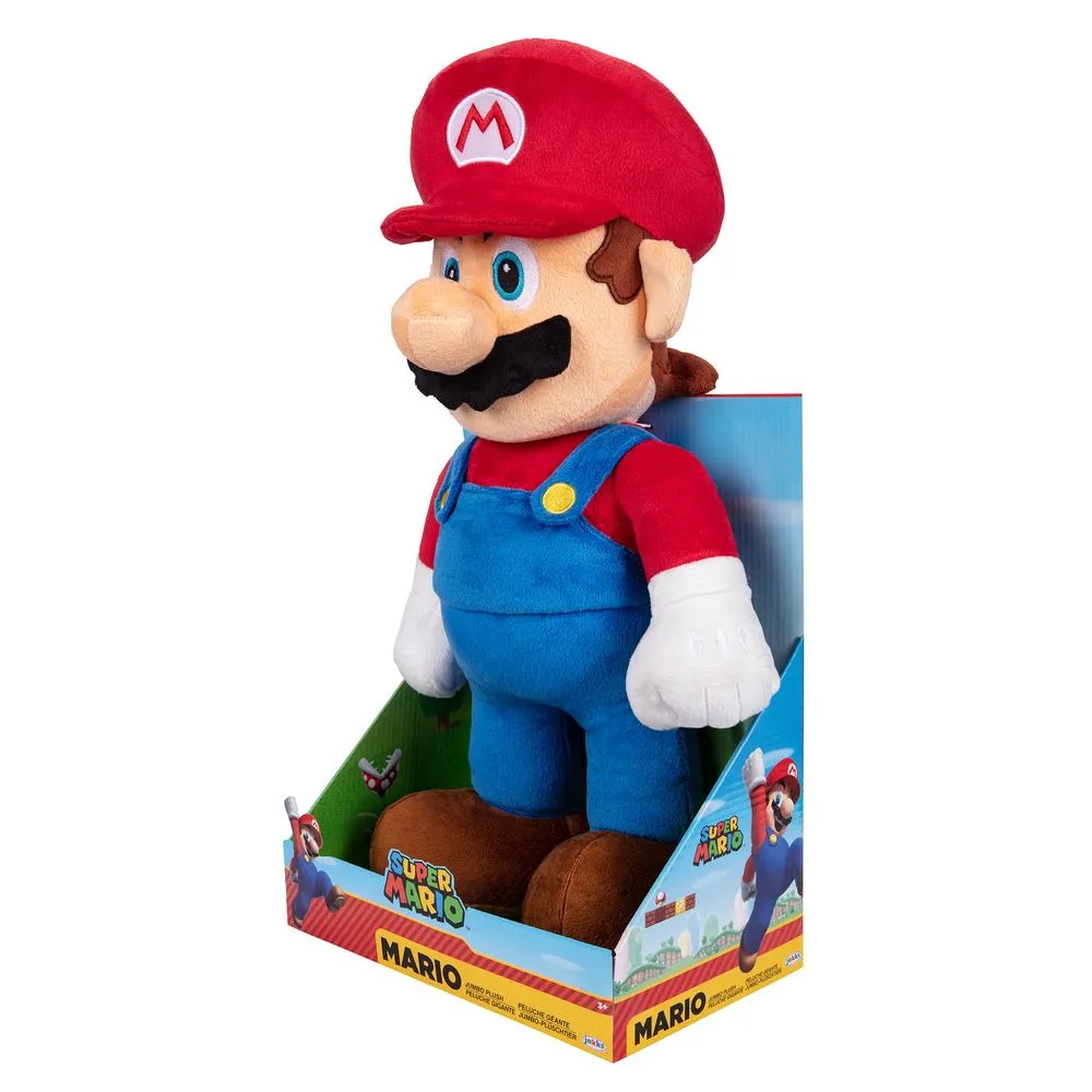 Jucarie de plus Jakks Pacific Nintendo Mario, 50 cm, Multicolor