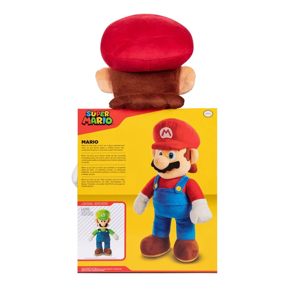 Jucarie de plus Jakks Pacific Nintendo Mario, 50 cm, Multicolor
