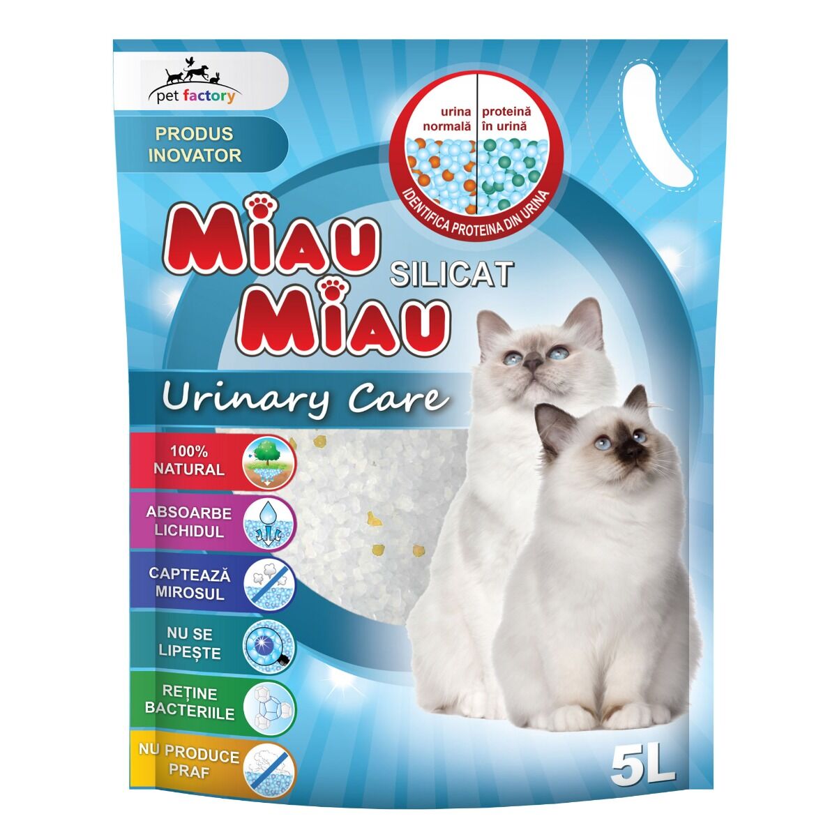 Asternut silicatic Miau Miau Urinary Care 5 L