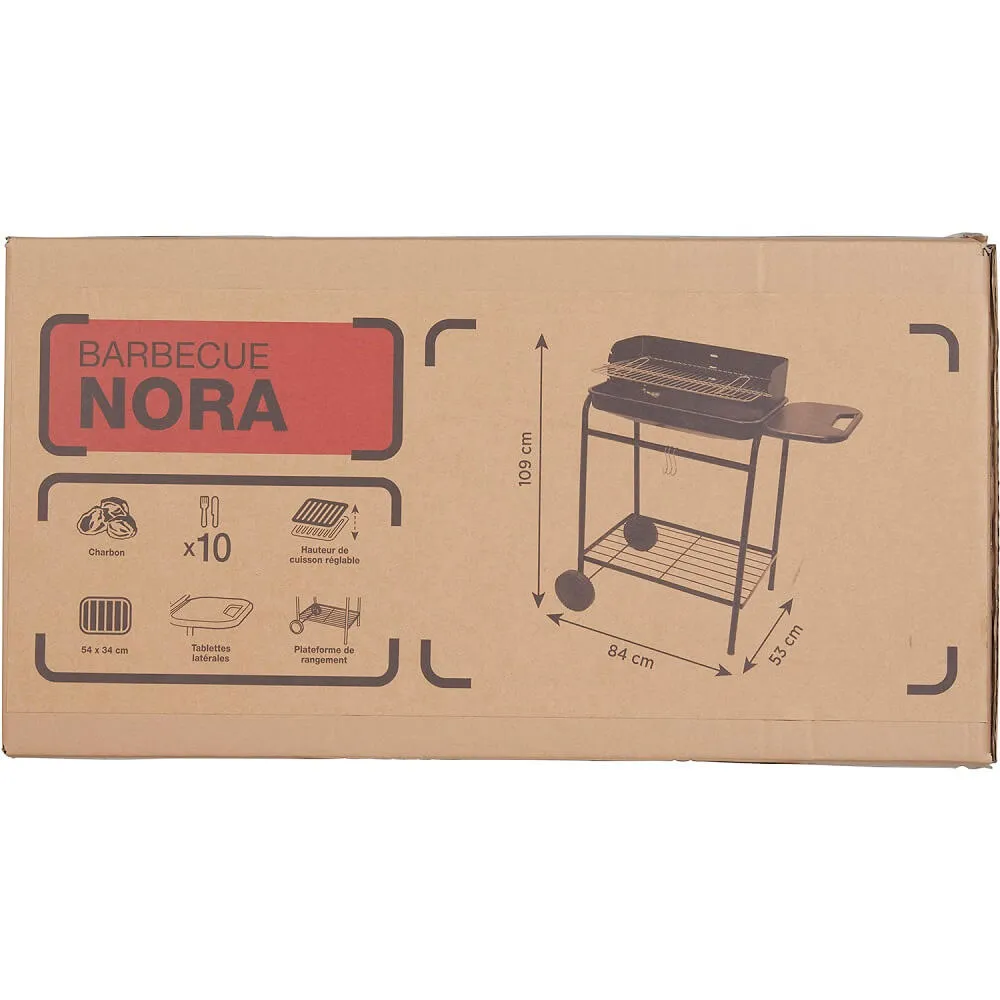Gratar pe carbuni Nora, 109x84x53 cm, Negru