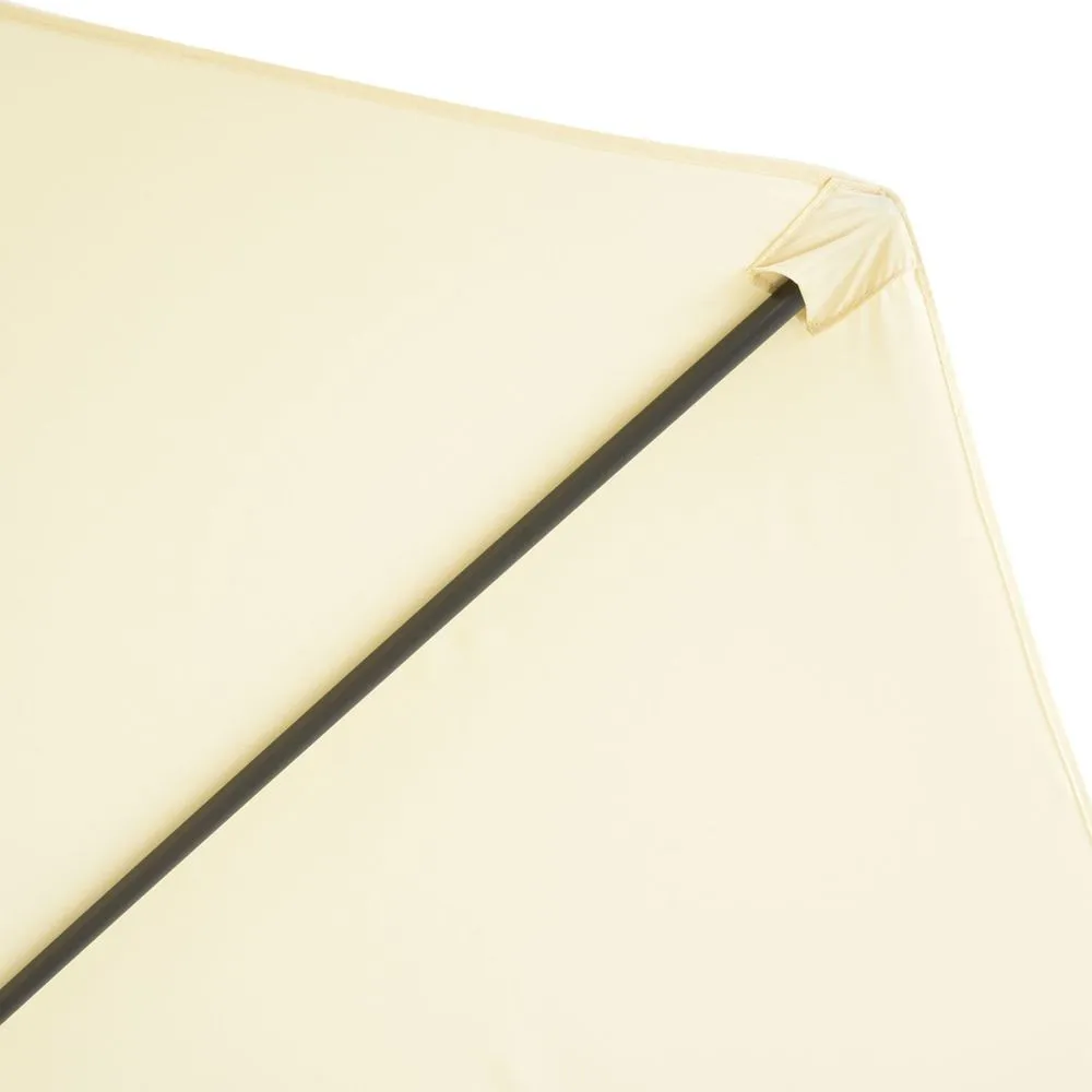 Umbrela cu manivela Maison Mex Larisa, H.256xD.300 cm, Negru/Bej