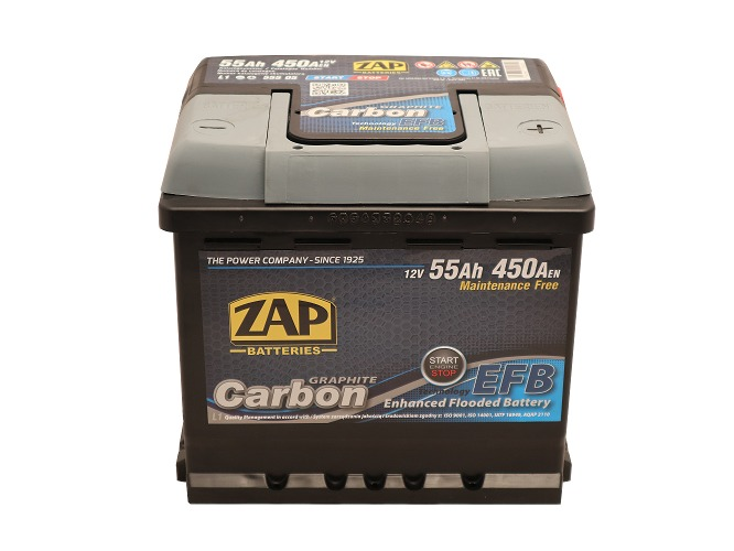 pastel money Influential Baterie auto carbon EFB ZAP 12 V, 55 Ah | Carrefour Romania