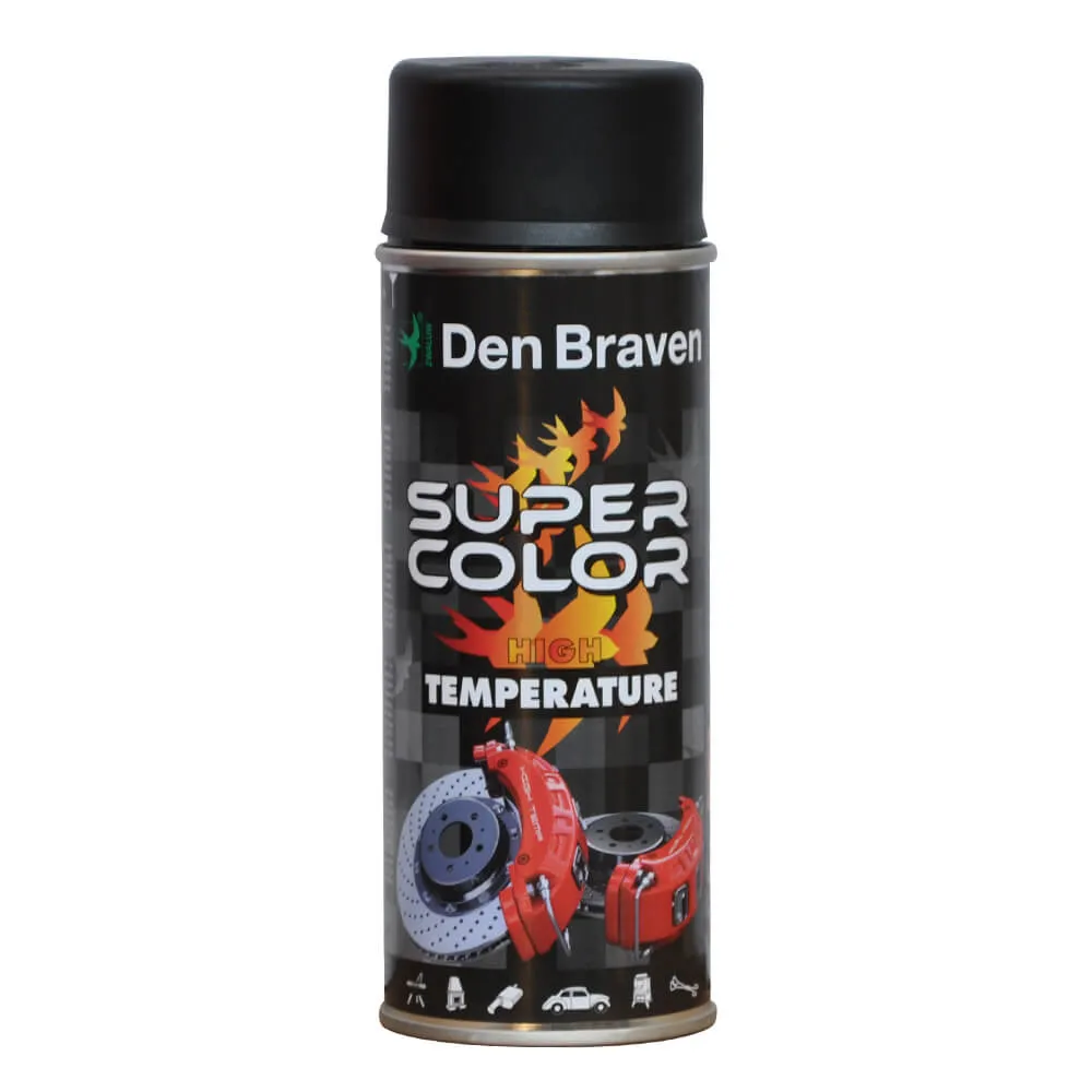 Spray Den Braven Super Color High Temperature, 400 ml, Negru