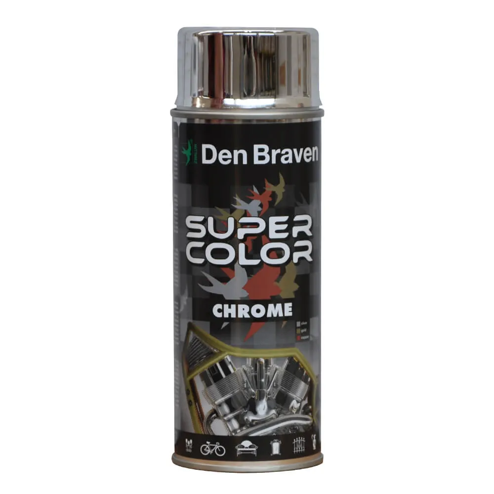 Spray Den Braven Super Color Chrome, 400 ml, Argintiu
