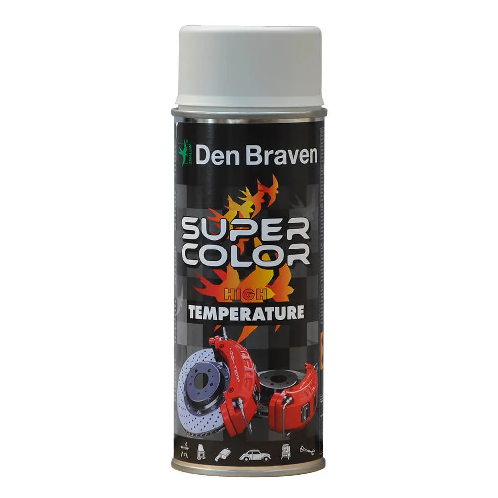 Spray Den Braven Super Color High Temperature, 400 ml, Alb