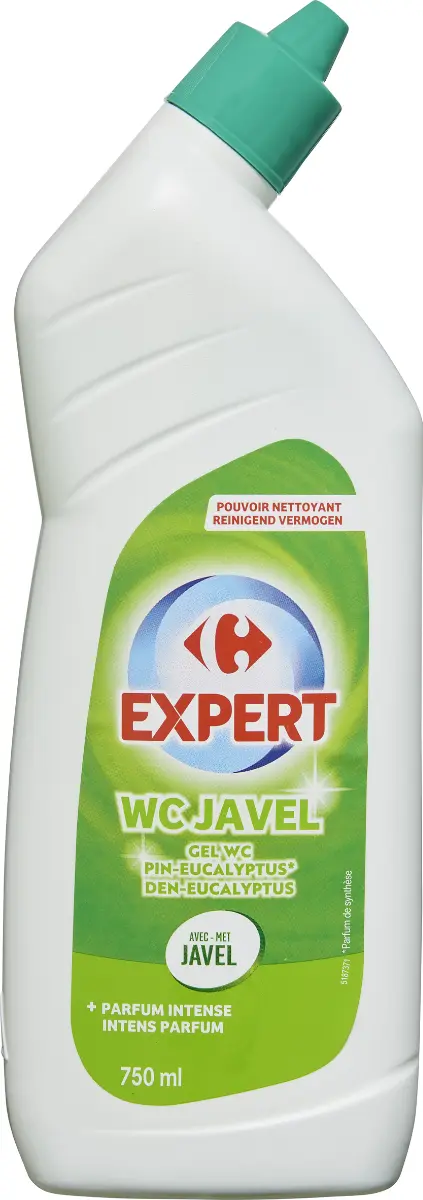 Solutie de curatare gel a toaletei Carrefour Expert cu parfum de eucalipt, 750ml