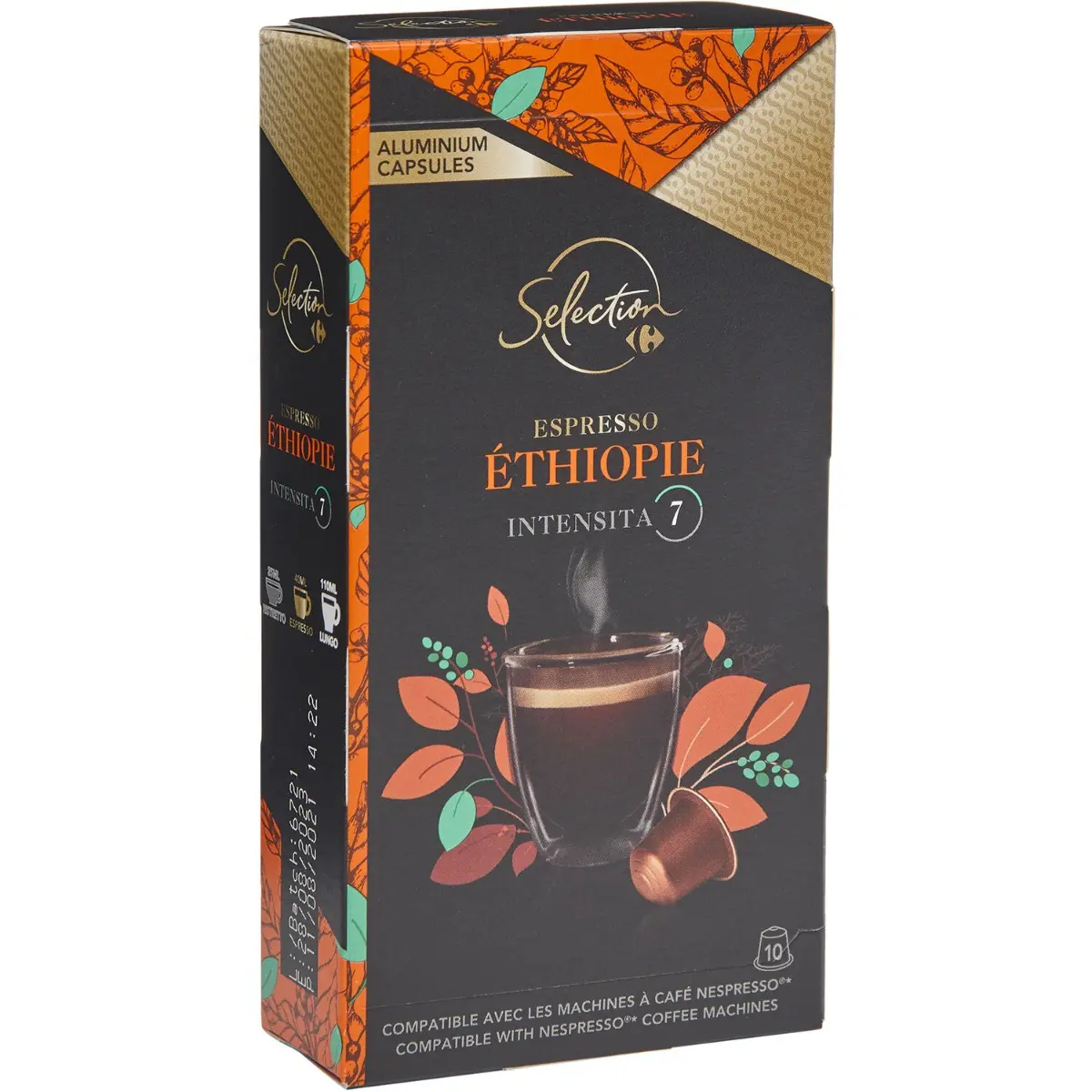 Cafea capsule Carrefour Selection, Espresso Ethiopie, 10 capsule