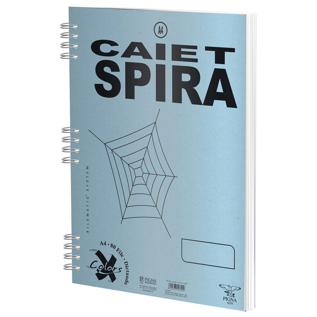 Caiet spirala A4 80 file dictando Spaz