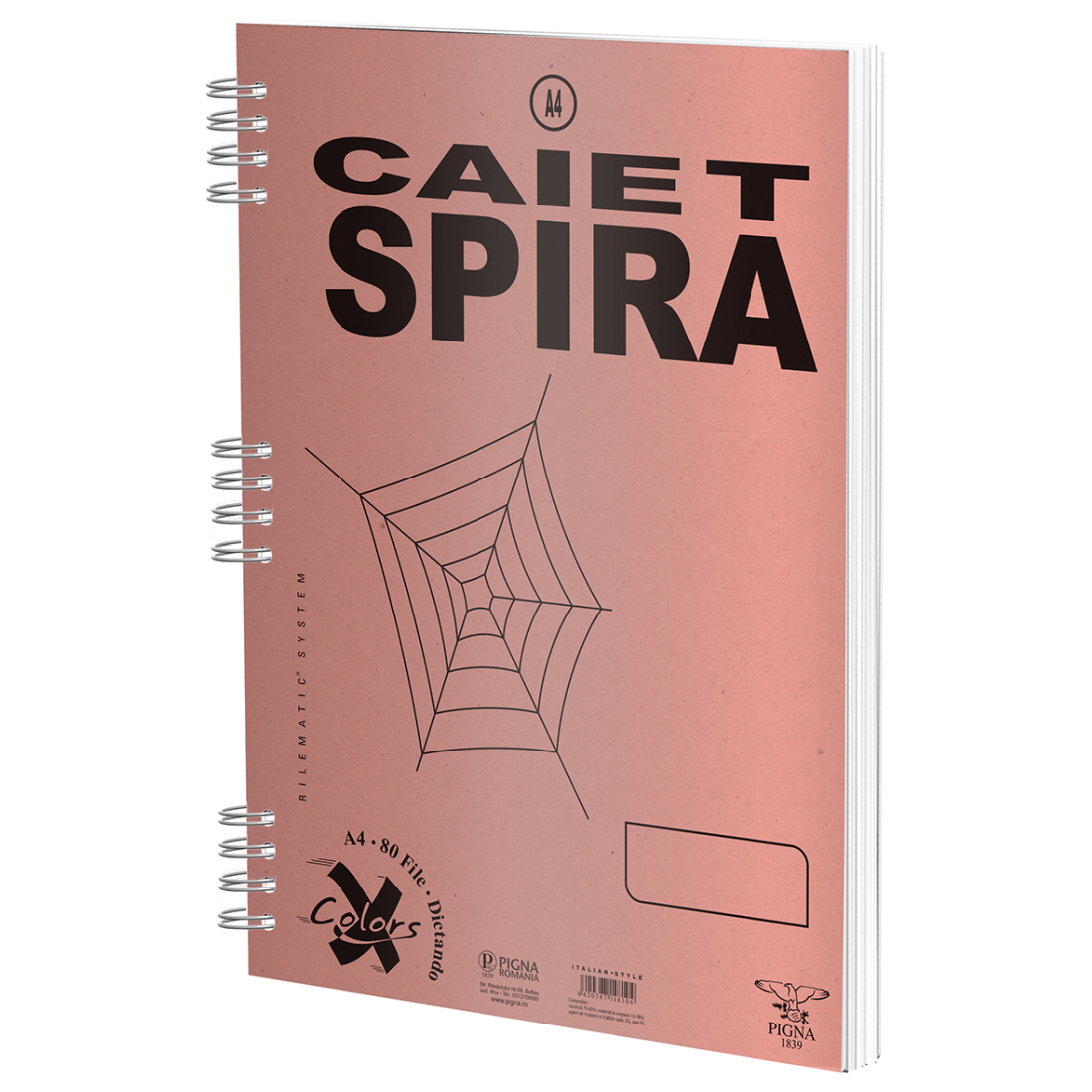 Caiet spirala A4 80 file dictando Spaz