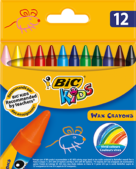 BIC Kids Wax Crayons 12 buc