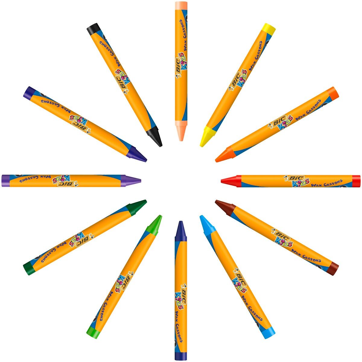 BIC Kids Wax Crayons 12 buc