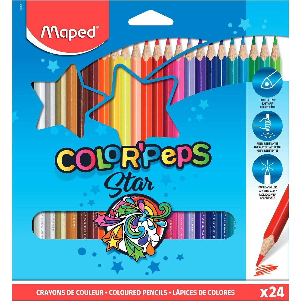 Creioane colorate Maped 24 bucati