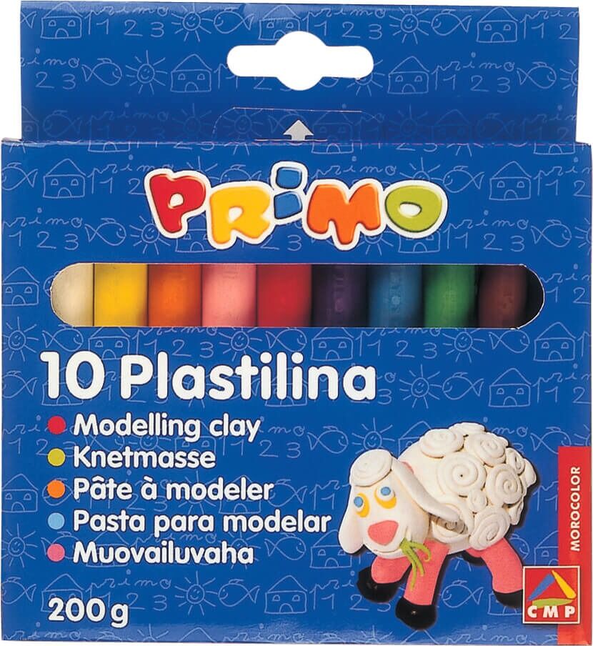 Plastilina Morocolor 180 g, 10 culori/cutie