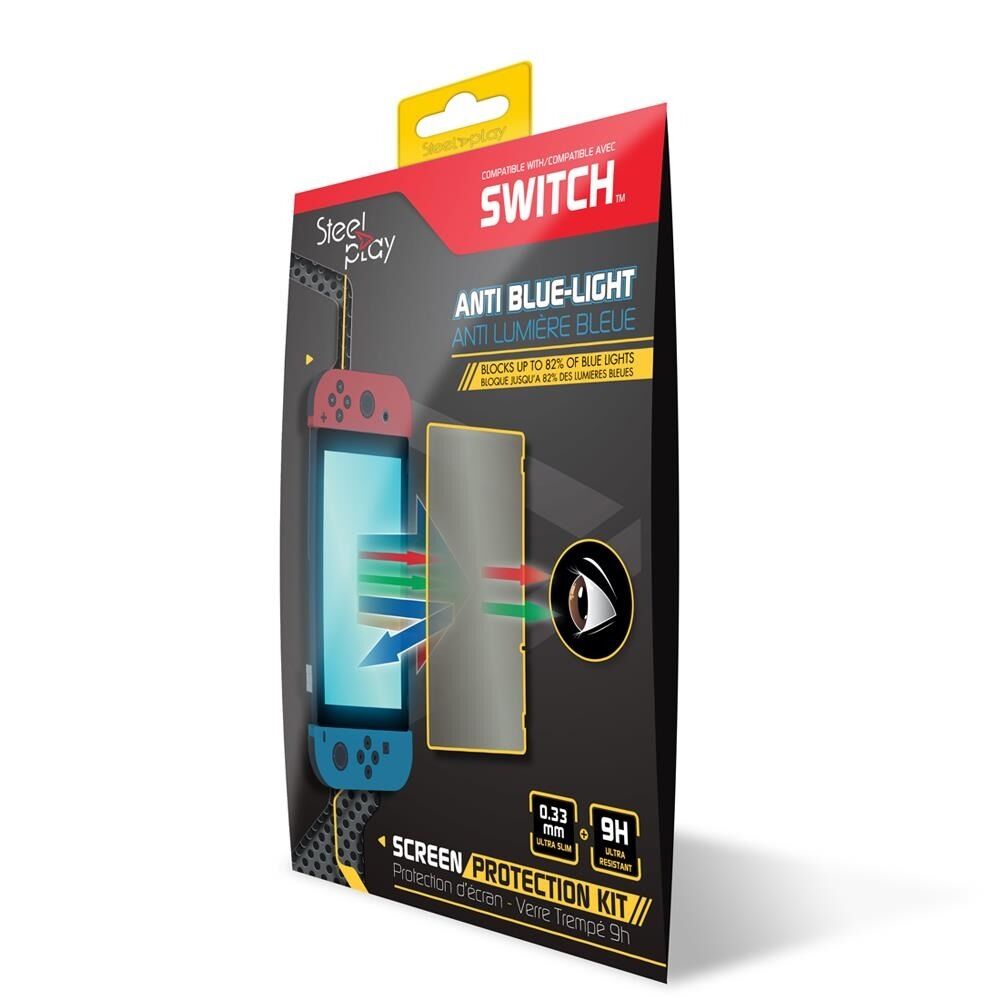 Kit protectie ecran Nintendo Switch Steelplay, Anti blue light, 9H