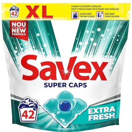 Detergent Savex Super Caps, extra fresh, 42 spalari