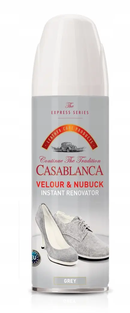 Spray Casablanca pentru curatare incaltaminte din Nubuk Gri, 200ml