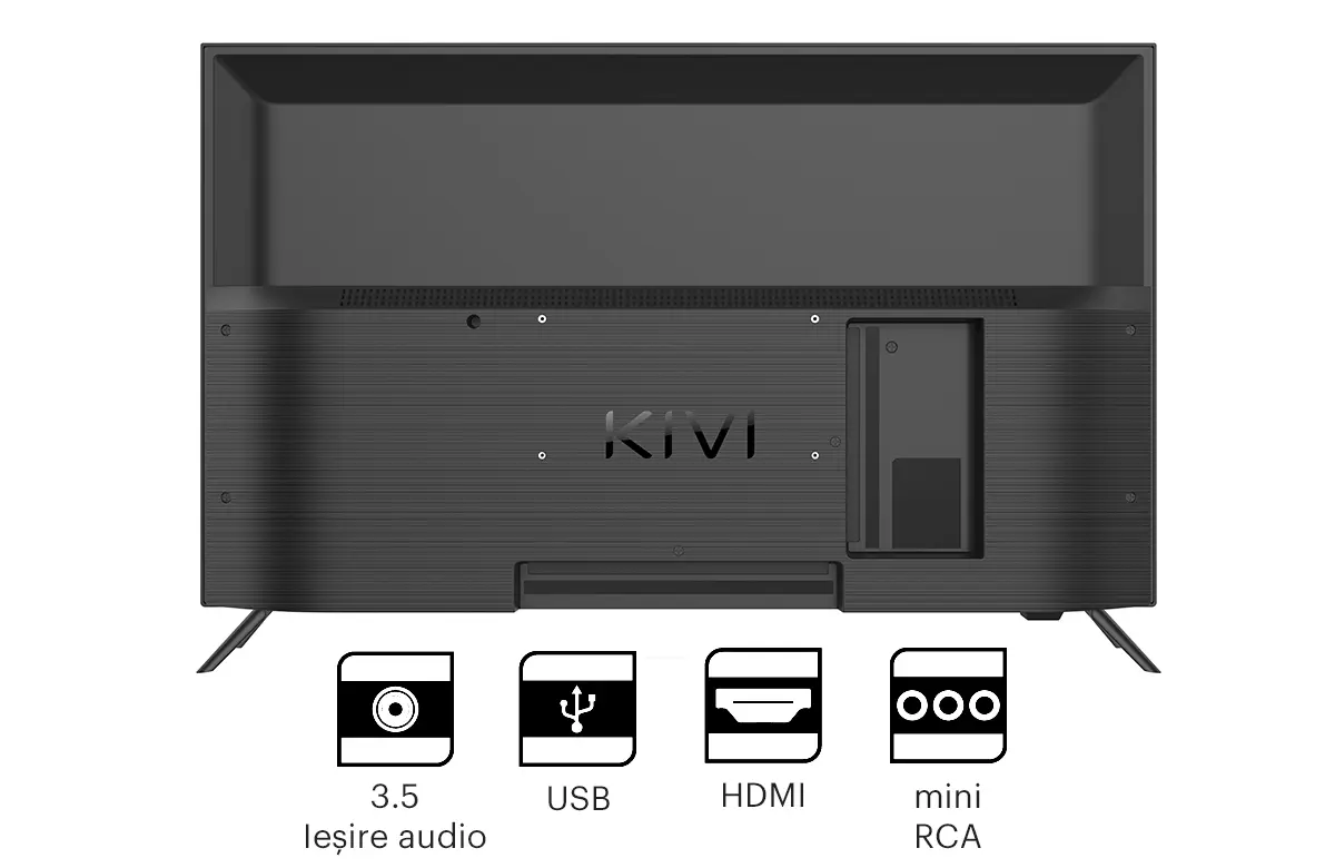 Televizor LED, Non-Smart KIVI 32H550NB, 80 cm, HD, Clasa G, Negru