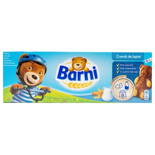 Prajituri Barni in forma de ursulet cu crema de lapte 150 g