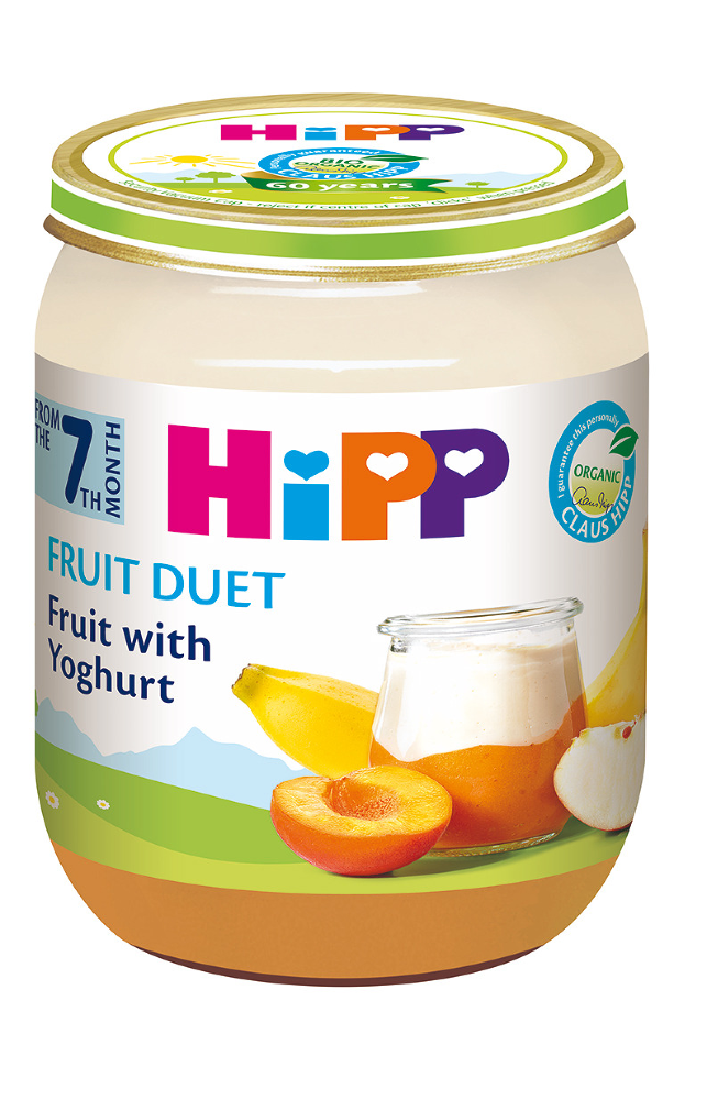 Duet de fructe cu iaurt Hipp Bio 160g