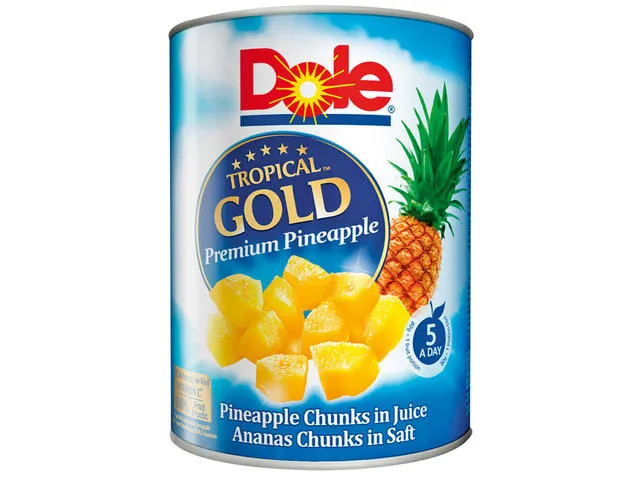 Compot de ananas bucati Dole Tropical Gold in suc 567 g