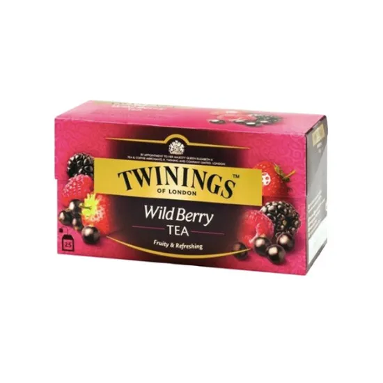 Ceai Twinings negru cu aroma de fructe de padure, 25 plicuri