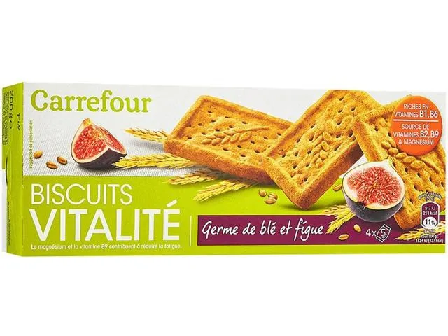 Biscuiti Carrefour cu germeni de grau si smochine 200 g