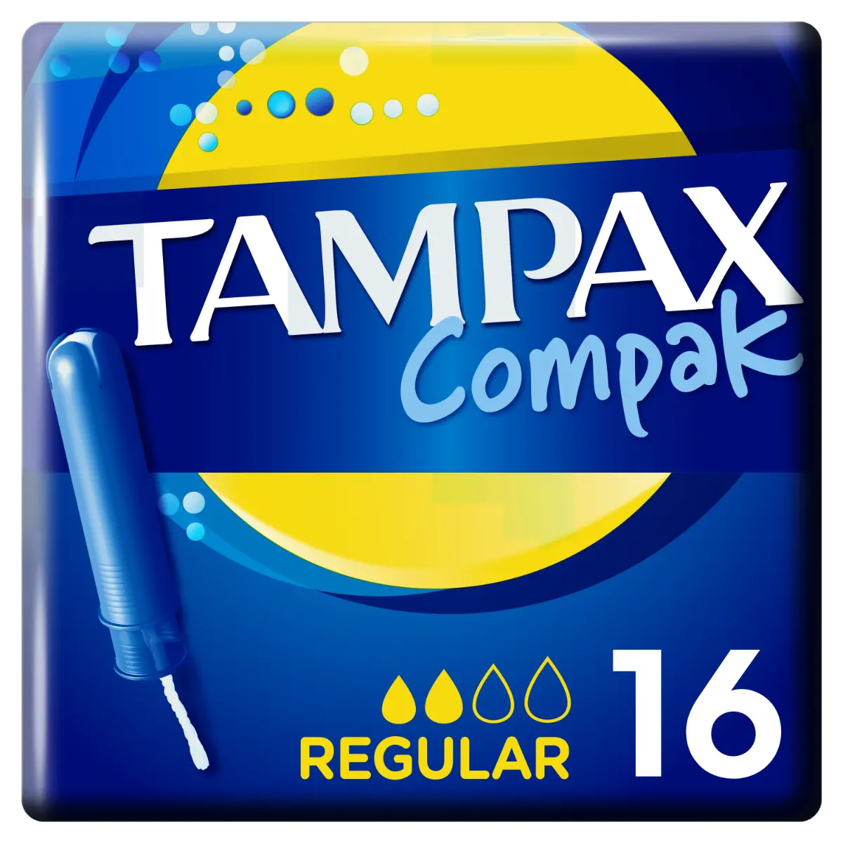 Tampoane Tampax Compak Regular cu aplicator, 16 buc